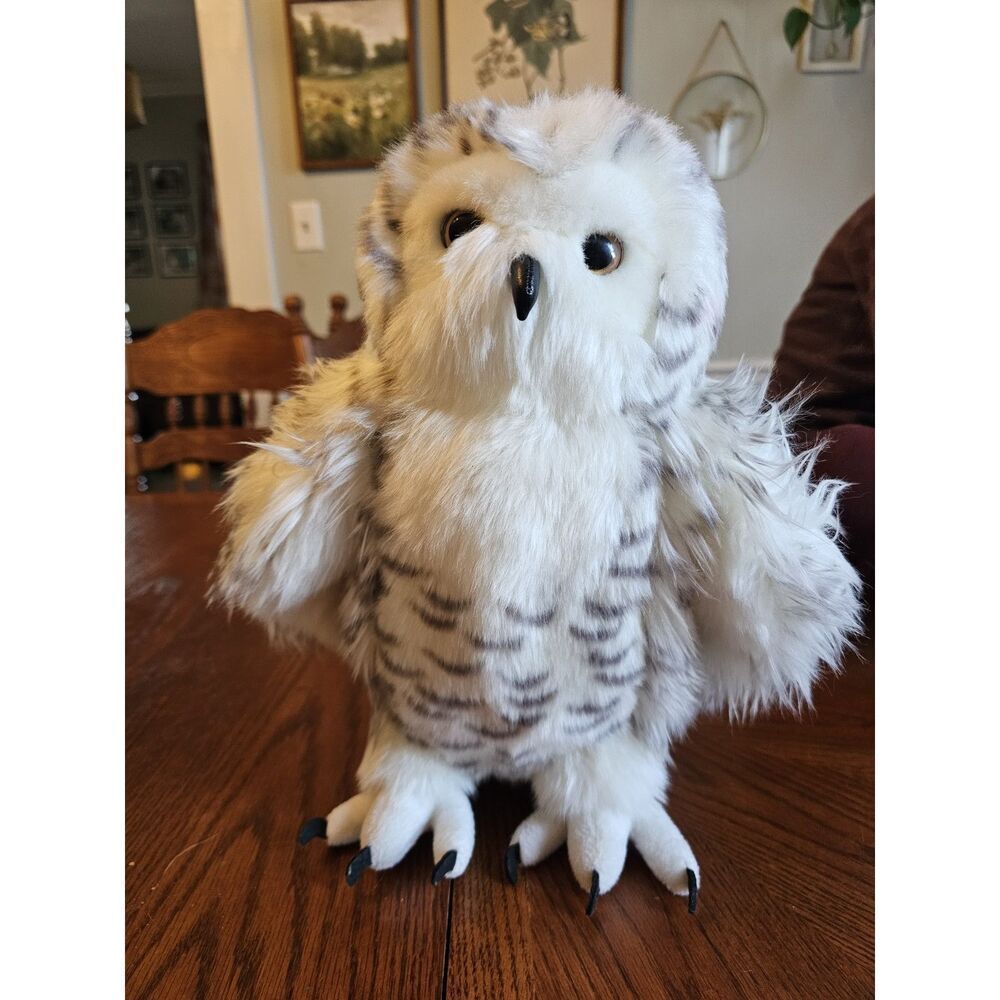 DISCONTINUED Douglas Cuddle Toys Shimmer Snowy Owl Plush 14" Rotating Head #3835